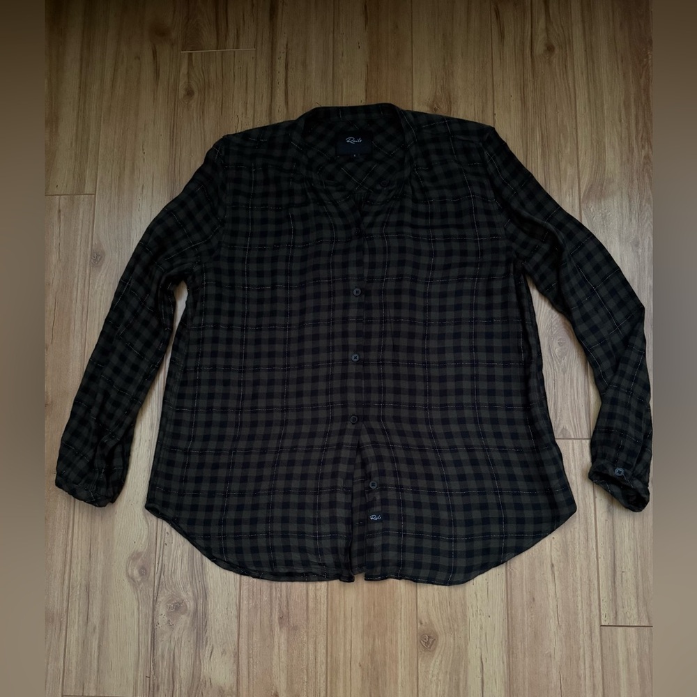 Rails Eloise Blouse In Fern Black With Lurex - image 1